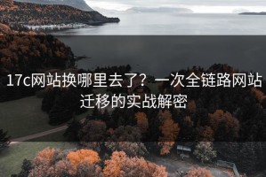 17c网站换哪里去了？一次全链路网站迁移的实战解密