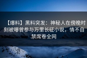 【爆料】黑料突发：神秘人在傍晚时刻被曝曾参与万里长征小说，情不自禁席卷全网