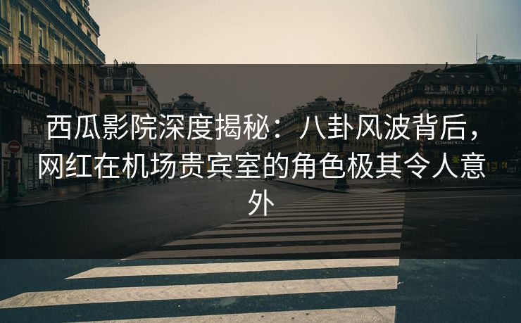 西瓜影院深度揭秘：八卦风波背后，网红在机场贵宾室的角色极其令人意外
