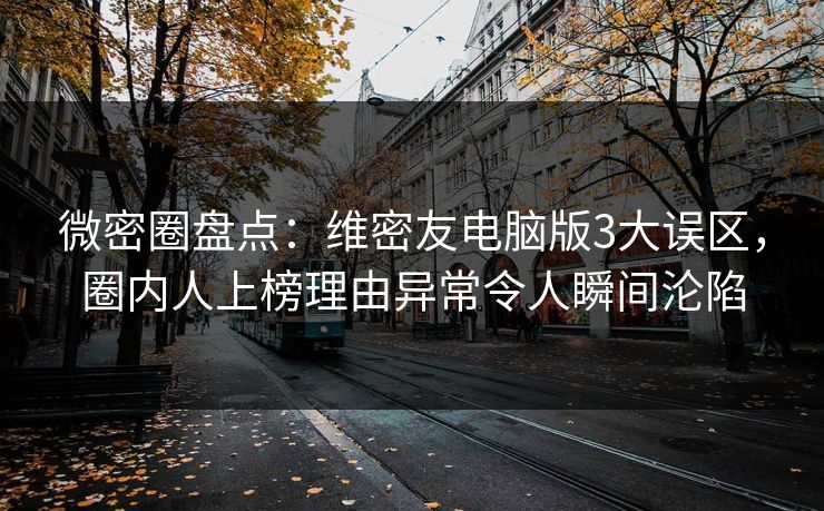 微密圈盘点：维密友电脑版3大误区，圈内人上榜理由异常令人瞬间沦陷